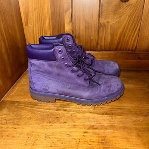 Timberland Dark Purple Lace-Up Boots